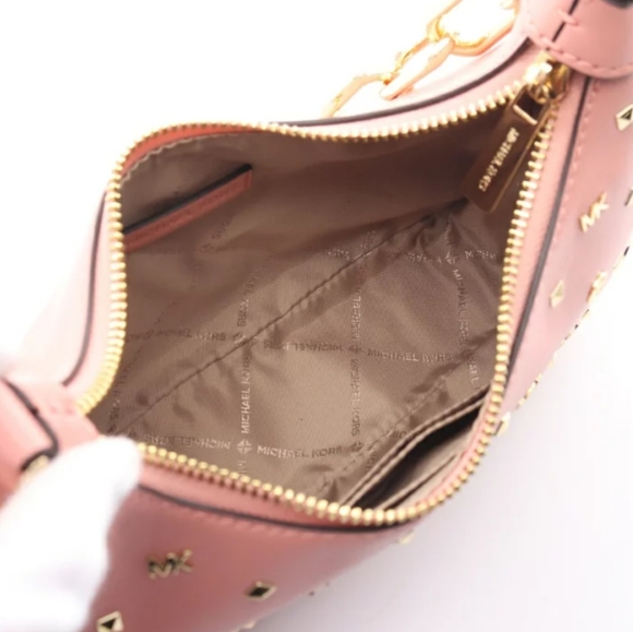 MICHAEL KORS CORA Zip Pochette Medium Handbag Faux Leather Pink 2WAY 35F3G4CU6Y - Picture 4 of 9